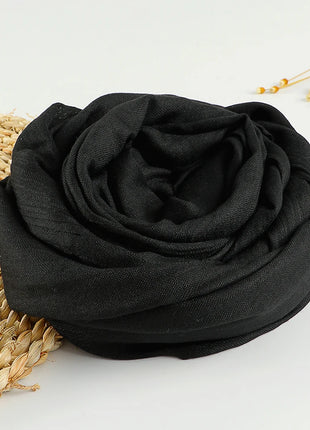Muslim Cotton Linen Hijabs For Women Scarf Thin Plain Shawls Femme Musulman Soft Viscose Rayon Headscarf Islamic Turban Headband