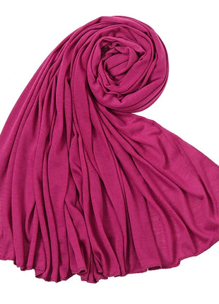 Hot Muslim Fashion Woman Soft Hijabs Scarf Shawl Plain Cotton Jersey Scarves Turban Women Long Shawls Head Wrap Headband Abaya
