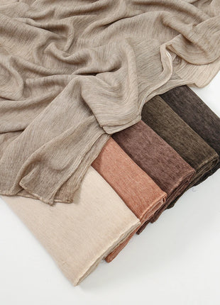 Premium Rayon Cotton Wrinkle Hijab Scarf For Woman Muslim Hijabs Fashion Soft Shawl Islam Turban Ramadan Soild Headband 180*80cm