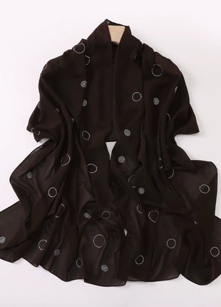 Hot Diamond Pearl Chiffon Hijabs for Women Muslim Fashion Long Shawl Head Wrap for Women Turbans for Women Ramadan Turban Femme