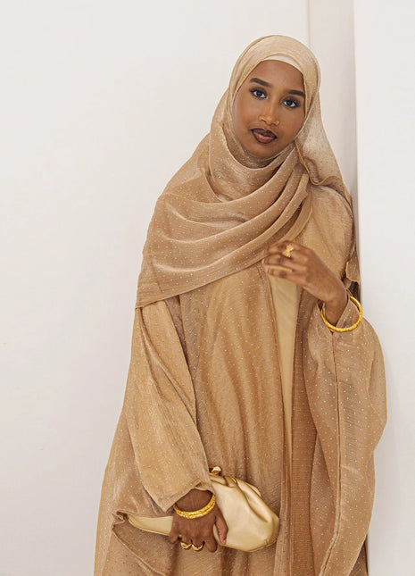 Middle Eastern Islamic Three-Piece Clothing for Women Ramadan Muslim Modest Abaya Dress with Hijab 2025 New Turkey Kaftan Robe