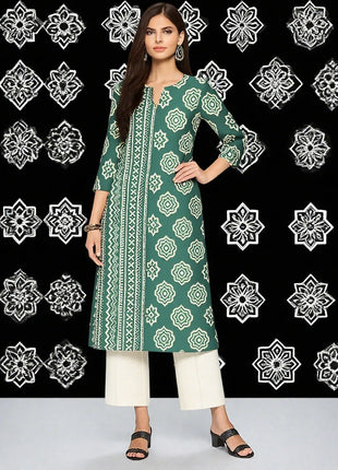 Muslim Women Kurt Casual Dress Long Sleeve Straight Casual Ethnic Flower Mandarin National Style Caftan Marocain Femme