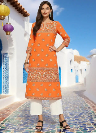 Muslim 2026 Dress Kurt Women Fashionable And Elegant National Style Straight Tube Casual Round Neck Colorful Pattern Noble Skirt