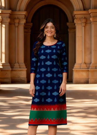 National style Muslim Women's Casual Fashionable Comfortable Kurtta Dress Slit hem Abito Donna Musulmana Girls Prayer Dress