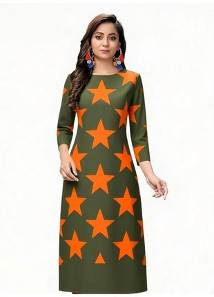 National style Women's Kurtta Casual Fashion Dress Slit hem Straight Tube Casual Ethnic Flower Muslim Kaftan Dresses Morocco