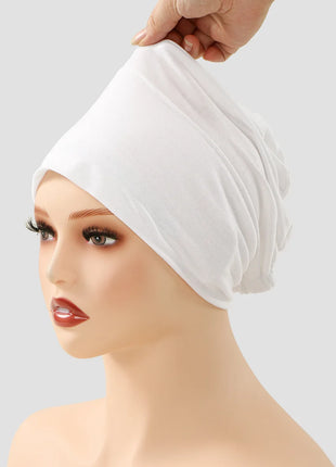Basic Muslim Hijab Cotton Scarf Solid Color Headscarf Women Daily Wear Modest Styling Soft Breathable Lightweight  25*19CM
