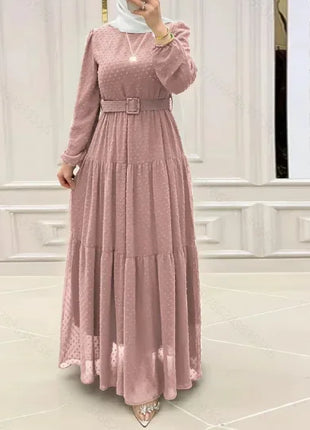 Long Robe Modest Muslim Women Abaya Sashes Dresses Jalabiya Eid Ramadan Morocco Dubai Saudi Kaftan Islam Vestidos Arab Abayas