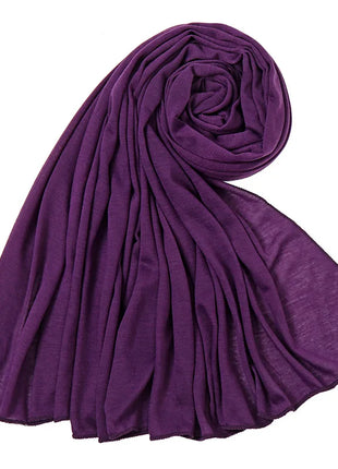 Hot Muslim Fashion Woman Soft Hijabs Scarf Shawl Plain Cotton Jersey Scarves Turban Women Long Shawls Head Wrap Headband Abaya