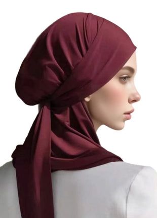 Modal Cotton Jersey Hijab Scarf Long Muslim Shawl Plain Soft Turban Tie Head Wraps For Women Africa Headband