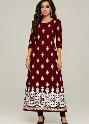 National style Kurt Women's Fashion Comfortable Slit hem Straight Ethnic Abito Donna Musulmana Girls Prayer Dress Turkish Abaya