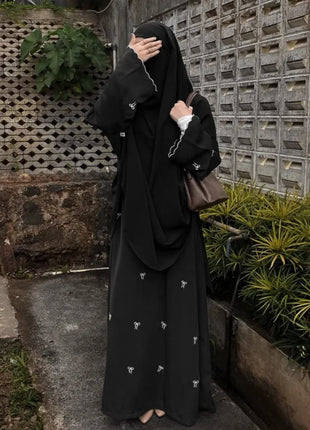 Luxury Dubai Butterfly Embroidery Abaya Muslim Women Modest Dress Islamic Femme Vacation Outfit 2025 Fashion Turkey Kaftan Robe