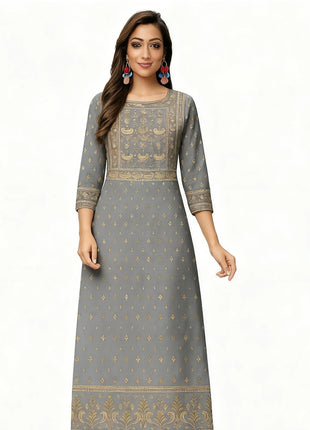 Muslim 2026 Women's Kurt Fashionable And Elegant Straight Tube Casual Slit hem Pattern Women Dress Turkish Abaya