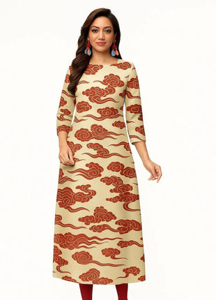 Muslim Dress Kurt Women's Fashionable Elegant Straight Tube Casual Peacock Color Elephant Pattern Abaya Femme Dubaï Slit hem