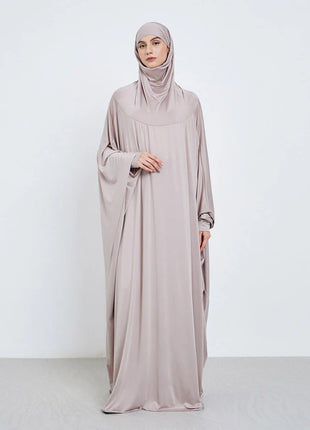 Islamic Prayer Abaya Muslim Women Abayas Long Sleeve Hooded Modesty Ramadan Dresses With Hijab Jilbabs Middle Eastern Kaftans