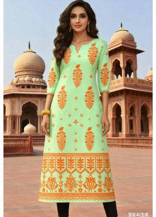 National style Muslim Women's Casual Fashionable And Comfortable Kurtta Dress Long Sleeved Straight Tube Casual Ethnic