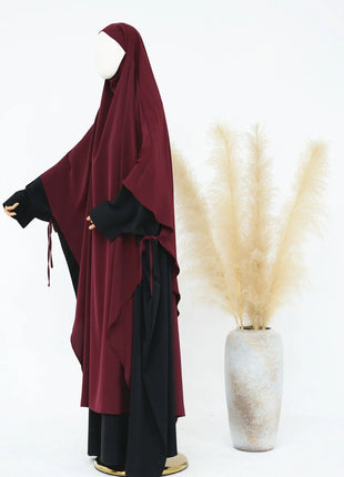 Eid Muslim Women Khimar Hijab Islamic Dubai Solid Color Scarves Turban Arab Ladies Praying Headdress Ramadan Long Headscarf 2025