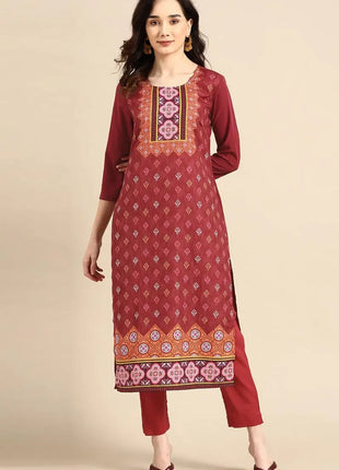 Muslim Kurt Women's Fashion Turkish Abaya Dress Straight Tube Ethnic Vestiti Slit hem Marocchini Donna Abito Donna Musulmana