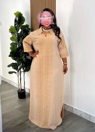 2025  Ethnic Costum loose elegant dress fashion luxury XXL~XXXL