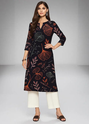 Muslim Kurt Women's Fashion Comfortable Long Sleeve Straight Casual Ethnic Peacock Pattern New Dress Ladies Abaya Muslim