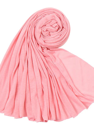Hot Muslim Fashion Woman Soft Hijabs Scarf Shawl Plain Cotton Jersey Scarves Turban Women Long Shawls Head Wrap Headband Abaya
