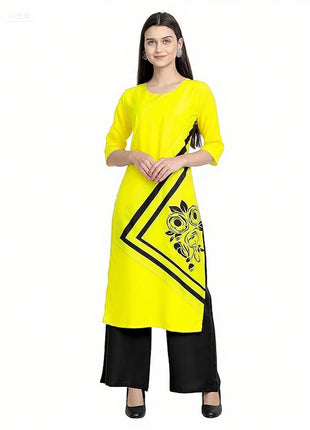 National style Kurt Women's Fashion Comfortable Slit hem Straight Casual Ethnic Flowers Pattern Robe Musulman Femme