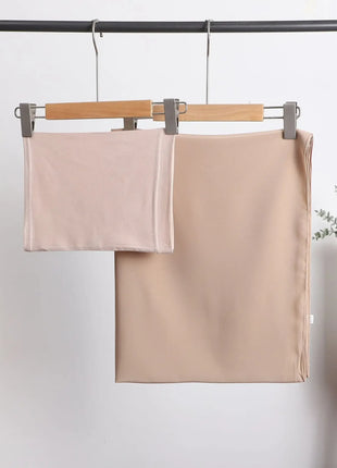 2 Piece Set Chiffon Hijab Matching Undercap Chiffon Scarf with Matching Underscarf Shawls Scarves Head Scarf Headwraps for Women