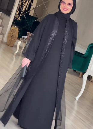 Muslim Modest Women Dress Jalabiya Vestidos Eid Ramadan Arabic Long Robe Dubai Islam Morocco Kaftan Abayas Cardigan Dresses 2024