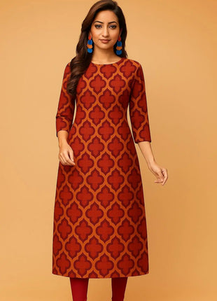Muslim 2026 Women's Kurtta Fashionable And Elegant Straight Tube Casual Slit hem Pattern Women Dress Turkish Abaya