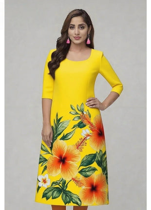 Muslim Kurtta Women's Casual Fashion Dress National Style Straight Tube Casual Ethnic Flower Robe Arabe Femme Modest Slit hem