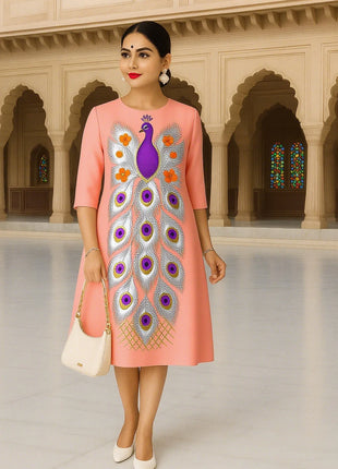 Muslim Women's Kurt Fashionable And Elegant Turkish Abaya Straight Tube Casual Kurtta Abito Donna Musulmana Girls Prayer Dress