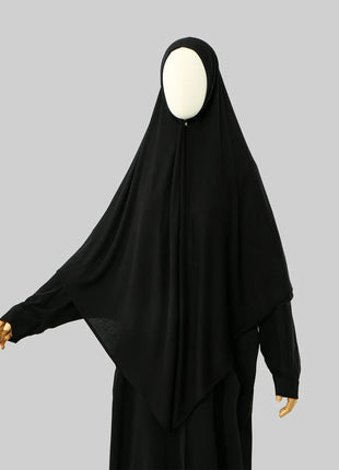 145*145cm Large Size Jersey Modal Square Scarf Stretchy Muslim Instant Hijab Layer Khimar Eid Islamic Women Prayer Headscarf