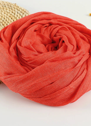 Muslim Cotton Linen Hijabs For Women Scarf Thin Plain Shawls Femme Musulman Soft Viscose Rayon Headscarf Islamic Turban Headband