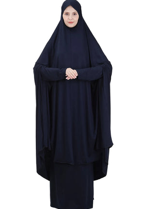 Muslim Women Two Piece Set Prayer Garment Dress Abaya Long Khimar Outfit Ramadan Skirt Abayas Islamic Clothes Niqab Eid 2026