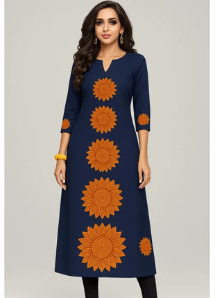 Muslim 2026 Dress Kurt Women's Fashionable And Elegant Long Sleeved Straight Tube Casual Round Neck Colorful Pattern Noble Skirt