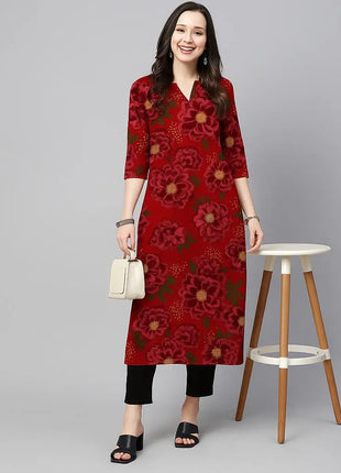 Muslim Kurt Women's Fashionable And Comfortable Kurt Dress Long Sleeved Straight Tube Casual Ethnic Middle Eastern Arabic Dress