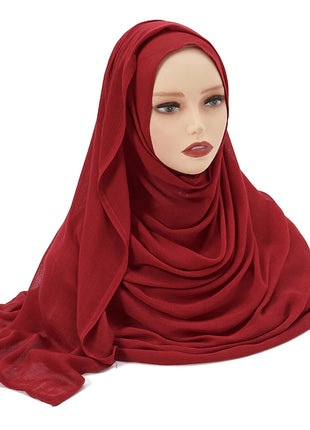 Muslim Modal Hijab Rayon Cotton Shawls for Women Plain Scarf Big Size Headscarf Islamic Turban Headband 190*85cm