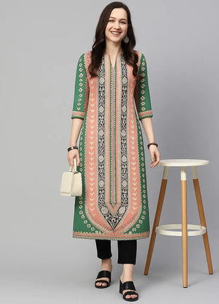 Muslim Kurt Women's Fashionable And Comfortable Kurt Dress Long Sleeved Straight Tube Casual Ethnic Middle Eastern Arabic Dress