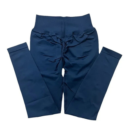 Women's High-Waisted European Style Seamless Leggings For Cycling Fitness Outdoor Sports Peach Push-Up Waist Leggings