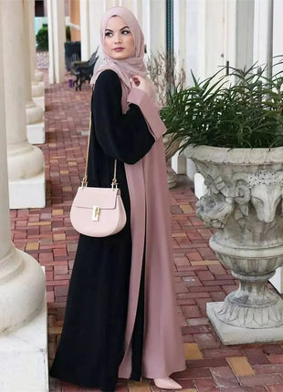 Ramadan Eid Muslim Abaya Dubai Luxury Splicing Fake Two Pieces Abayas For Women Kaftan Modest Dress Islam Caftan Marocain Femme