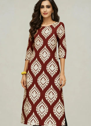 Muslim Dress Kurt Women Fashionable Elegant Straight Tube Casual Slit hem Color Elephant 2026 Pattern Tenue De Priere Femme