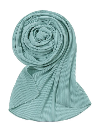 Big Size Pleated Chiffon Hijab Scarf for Muslim Women Turban Pashmina Shawls and Scarves Women Bandana Headband Hijabs Headscarf