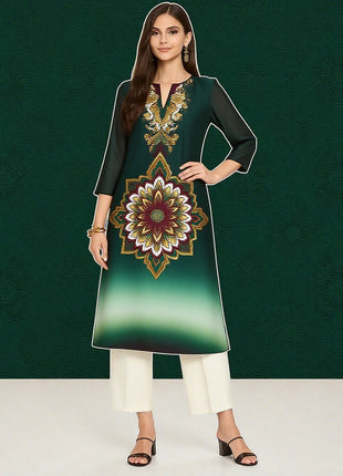 Muslim 2026 Dress Kurt Women's Fashionable And Elegant Flowers Straight Tube Casual Modest Dress Dubai Moroccan Kaftan