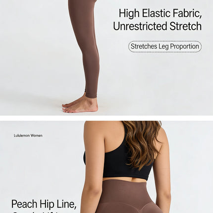 High Waist Yoga Pants Women's Honey High Waist Tight Shaping No Friction Hip Lift No Embarrassment Line Daily Casual Sweatpants