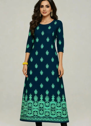 Muslim Women's Kurtta Casual Fashion Dress Straight Tube Casual Ethnic Slit hem Muslim Fashion Abito Donna Turkish Abaya