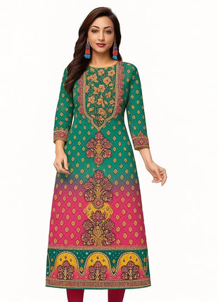 Muslim Dress Kurt Women Fashionable And Elegant Straight Tube Casual Colorful Slit hem Abito Donna Musulmana Girls Prayer Dress