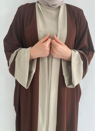 Eid Muslim Dress & Abayas for Women 2 Piece Set Musulman Ensembles Morocco Ramadan Caftan Abaya Kaftan Dubai Arab Long Robe 2024