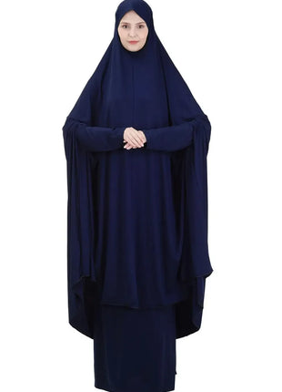 Muslim Women Two Piece Set Prayer Garment Dress Abaya Long Khimar Outfit Ramadan Skirt Abayas Islamic Clothes Niqab Eid 2026