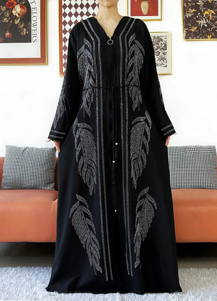 New Middle East Africa Elegant Women Cardigan Chiffon Loose Open Zippier Abaya Muslim Islamic Clothing Cardigan Style Loose Size