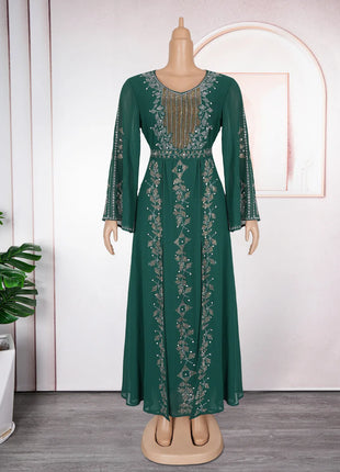 2025 Abayas For Women Dubai Luxury African Muslim Fashion Dress Caftan Marocain Evening Party Dresses Boubou Robe Djellaba Femme