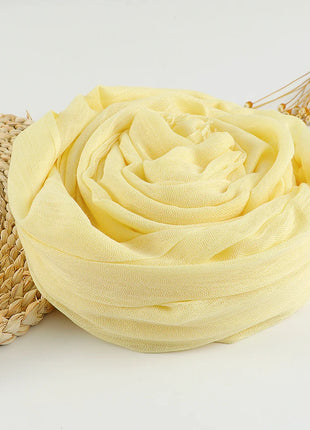 Muslim Cotton Linen Hijabs For Women Scarf Thin Plain Shawls Femme Musulman Soft Viscose Rayon Headscarf Islamic Turban Headband